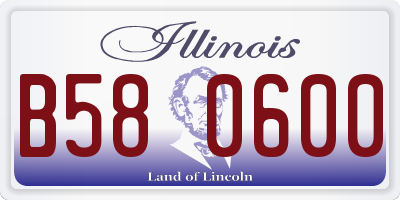 IL license plate B580600