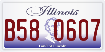 IL license plate B580607