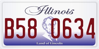IL license plate B580634