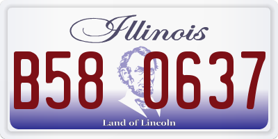 IL license plate B580637