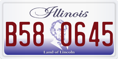 IL license plate B580645