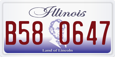 IL license plate B580647