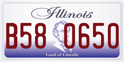 IL license plate B580650