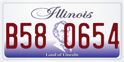 IL license plate B580654