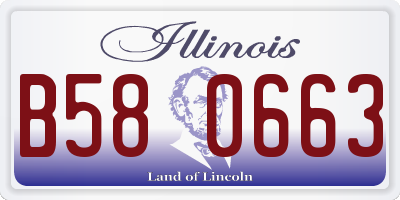 IL license plate B580663