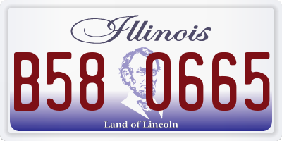 IL license plate B580665