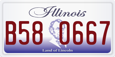 IL license plate B580667