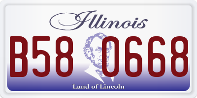 IL license plate B580668
