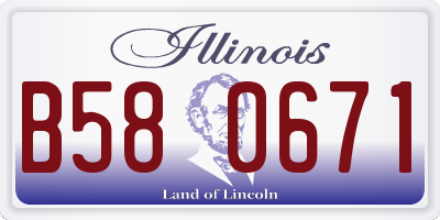 IL license plate B580671