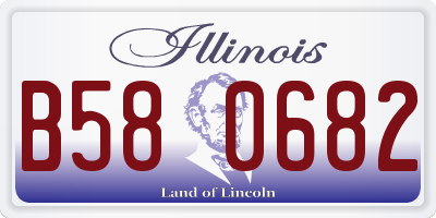 IL license plate B580682