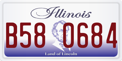 IL license plate B580684