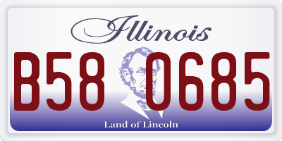 IL license plate B580685