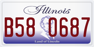 IL license plate B580687