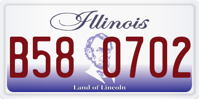IL license plate B580702