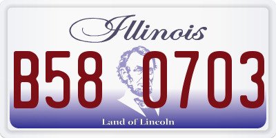 IL license plate B580703