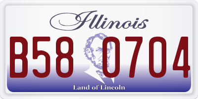 IL license plate B580704