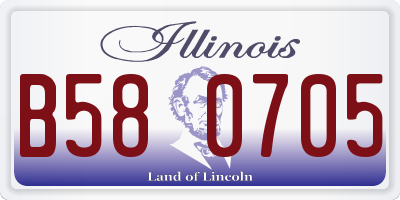 IL license plate B580705