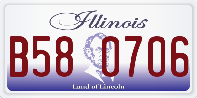 IL license plate B580706