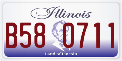 IL license plate B580711