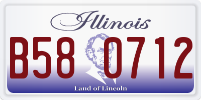 IL license plate B580712