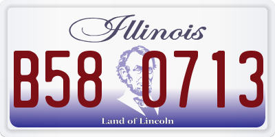 IL license plate B580713