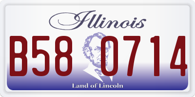 IL license plate B580714