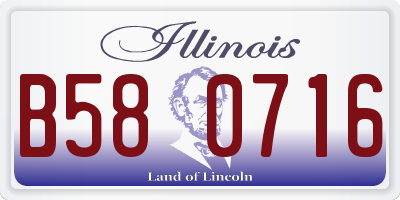 IL license plate B580716