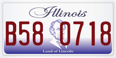 IL license plate B580718