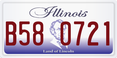 IL license plate B580721