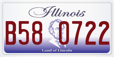 IL license plate B580722