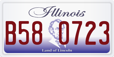 IL license plate B580723