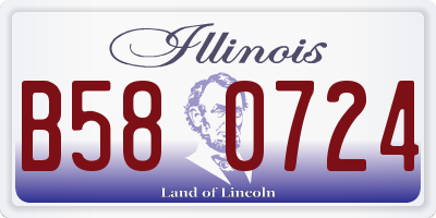 IL license plate B580724
