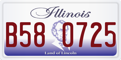 IL license plate B580725