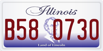 IL license plate B580730