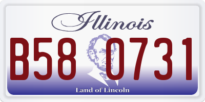 IL license plate B580731