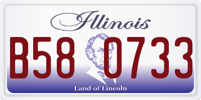 IL license plate B580733