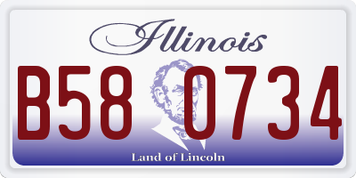 IL license plate B580734
