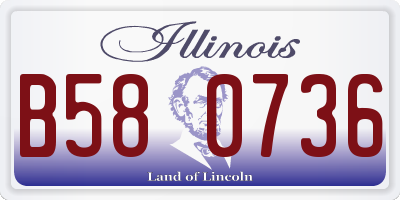 IL license plate B580736