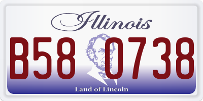 IL license plate B580738
