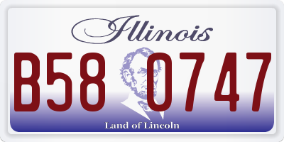 IL license plate B580747