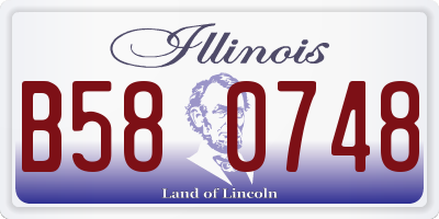 IL license plate B580748