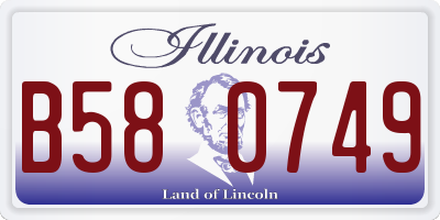 IL license plate B580749