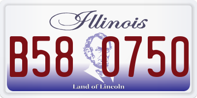 IL license plate B580750