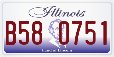 IL license plate B580751