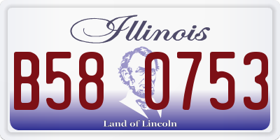 IL license plate B580753