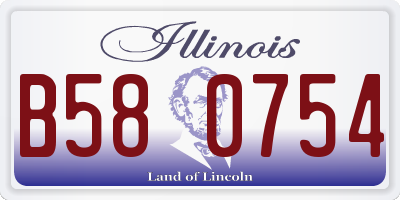 IL license plate B580754