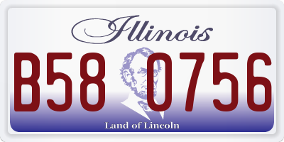 IL license plate B580756