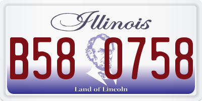 IL license plate B580758