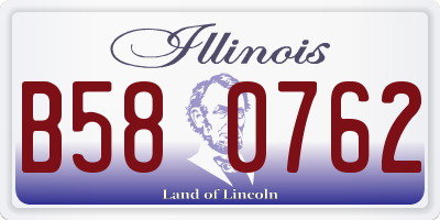 IL license plate B580762