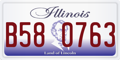 IL license plate B580763